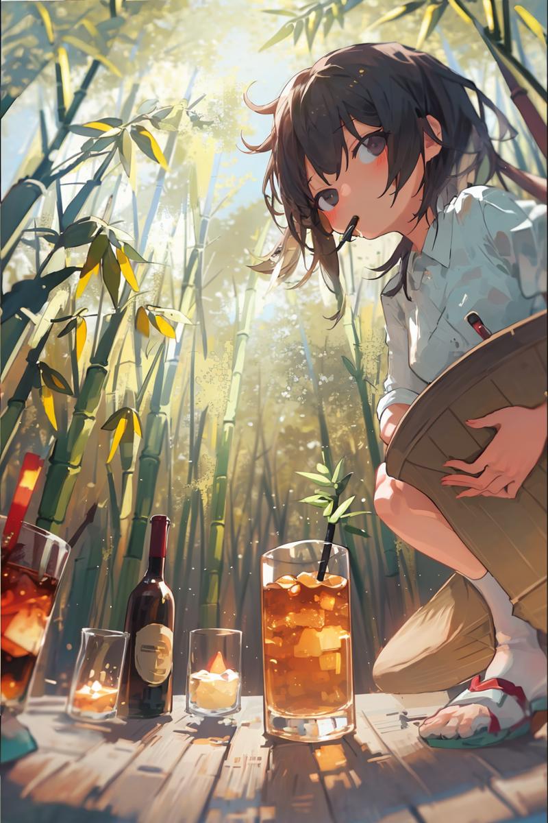 16376-536517379-masterpiece, best quality, potg style, 1girl, drinking glass, bamboo, from below,.png